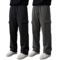 Pack of 2 Cargo Trousers ( Black & Charcoal )