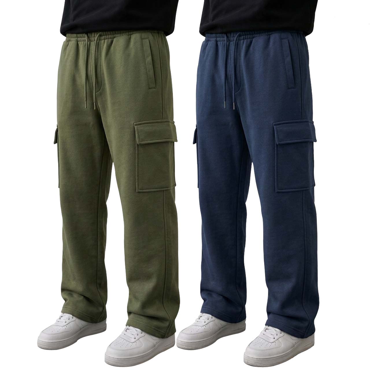 Pack of 2 Cargo Trousers ( Commando Green & Navy )