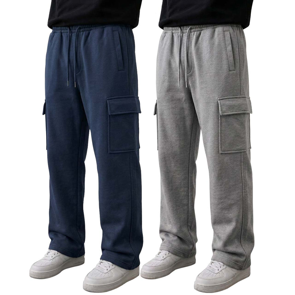 Pack of 2 Cargo Trousers ( Navy & Grey )