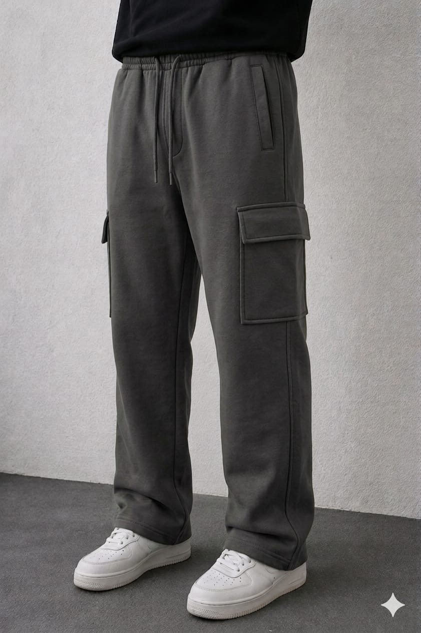 Men's Premium Cargo Trousers - Charcoal